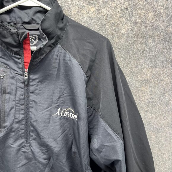 Zero Restriction Sweater Men Large Black 1/4 Zip Mirasol m Tour Series Jacket - Picture 4 of 14